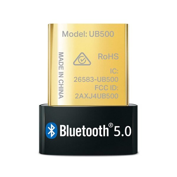TP-Link USB Bluetooth Adapter for PC, 5.0 Bluetooth Dongle Receiver (UB500) Supports Windows 11/10/8.1/7 for Desktop, Laptop, Mouse, Keyboard, Printers, Headsets, Speakers, PS4/ Xbox Controllers